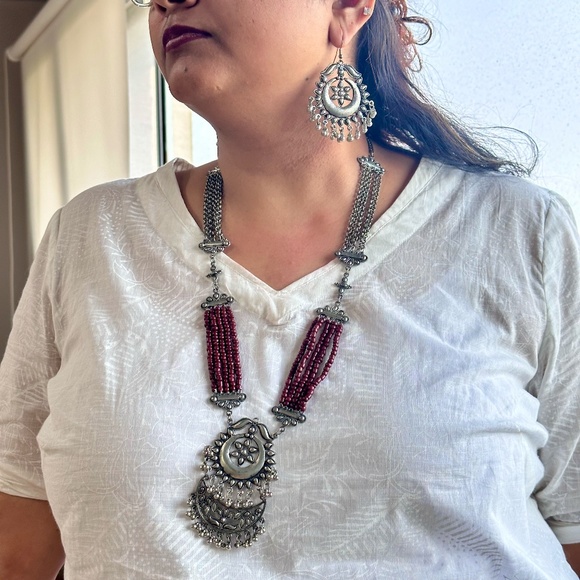 Chaand Bali with Necklace Set - Picture 1 of 2